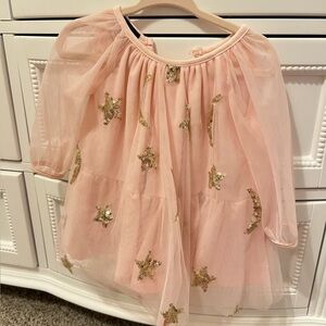 Kate Mack 9M gold star sequin dress *like new!